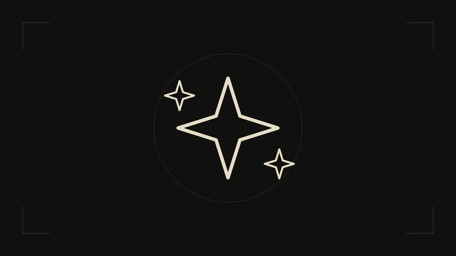 Three simple spark shapes.