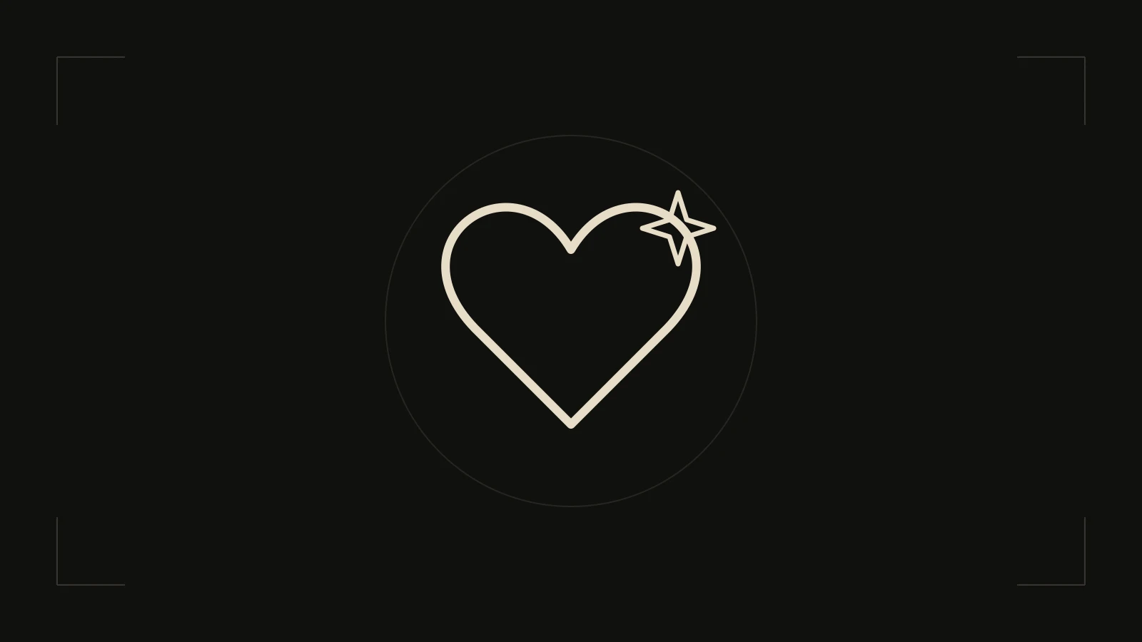 Heart with a small sparkle.