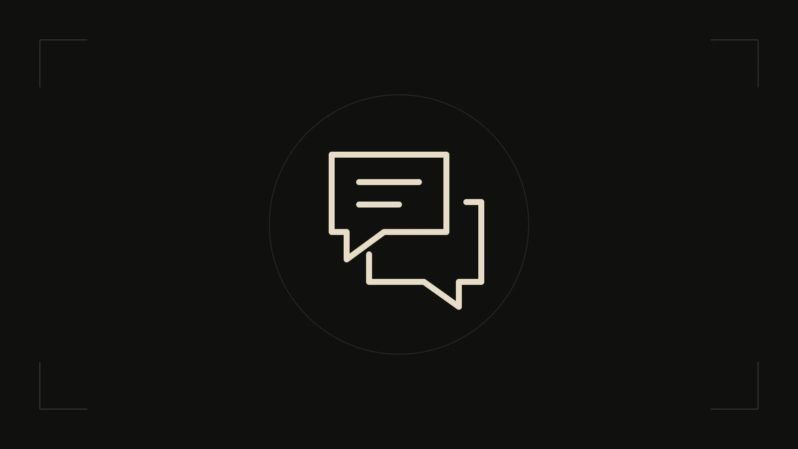 Two conversation bubbles.