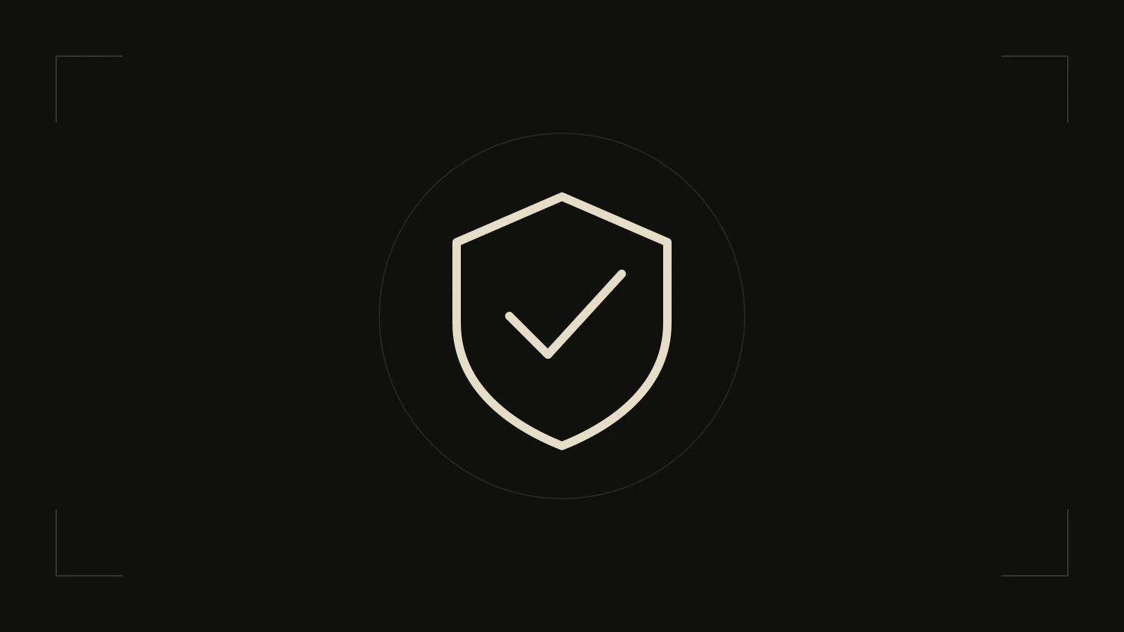 Shield with a check mark.