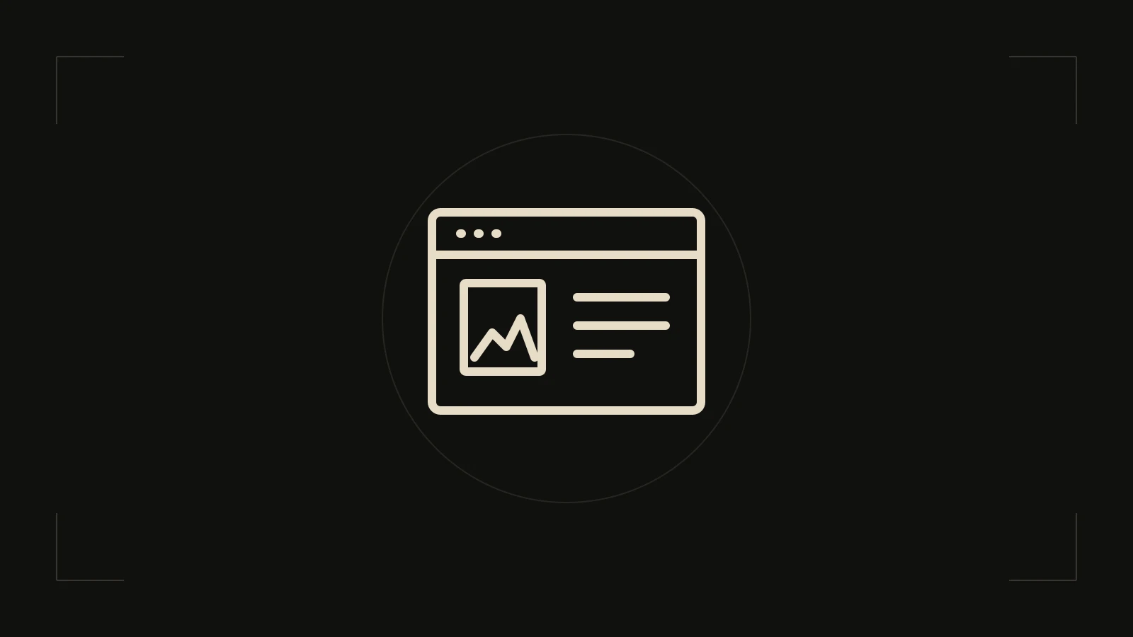 Portfolio webpage symbol.